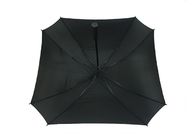 Le noir a imprimé la poignée en caoutchouc de forme de parapluies de golf de nervures carrées de fibre de verre fournisseur
