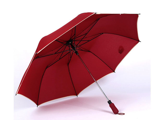 Tissu se pliant ouvert de polyester/pongé de poignée de forme du parapluie J de golf d'automobile fournisseur