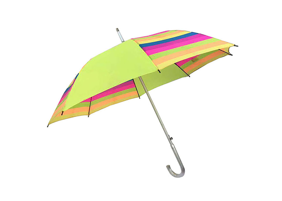 Parapluie flexible coloré de poignée de J, anti UV de parapluie droit de poignée fournisseur