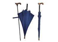 Parapluies peu communs de pluie d'astuces en métal, nervures de marche de fibre de verre de parapluie de canne fournisseur