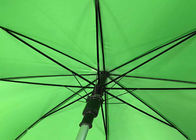 Parapluie vert de poignée de J, automobile en aluminium d'axe de parapluie à ouverture automatique ouverte fournisseur