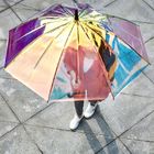 Parapluies en plastique de pluie d'espace libre de Haft en métal, poignée en plastique de parapluie transparent de pluie fournisseur