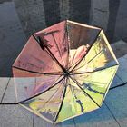 Parapluies en plastique de pluie d'espace libre de Haft en métal, poignée en plastique de parapluie transparent de pluie fournisseur