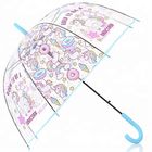 Les parapluies en plastique clairs ouverts faciles 23 de pluie avancent l'impression petit à petit de Digital de 8 nervures fournisseur