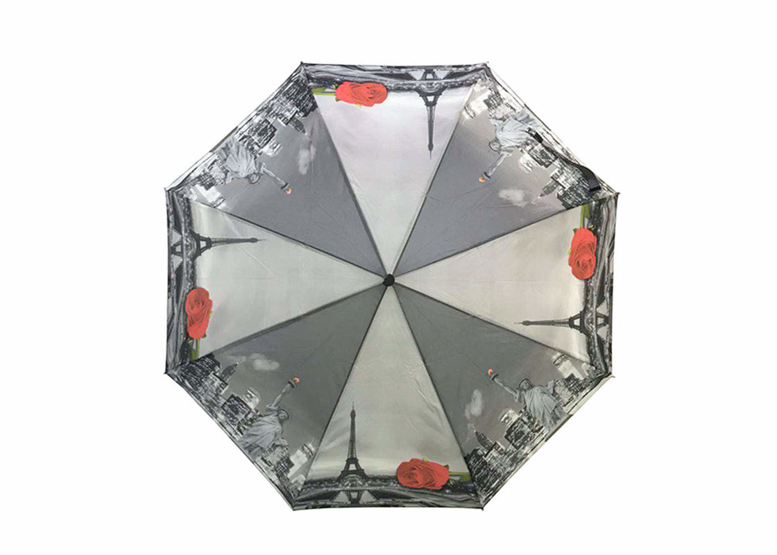 Facile portez plient le parapluie 21 pouces à la pression de résistance de conception adaptée aux besoins du client de logo fournisseur