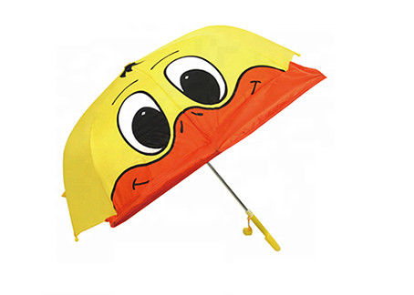 La conception de logo adaptée aux besoins du client par parapluie mignon fort jaune d'enfants de cadre fonctionnent sans à-coup facilement fournisseur